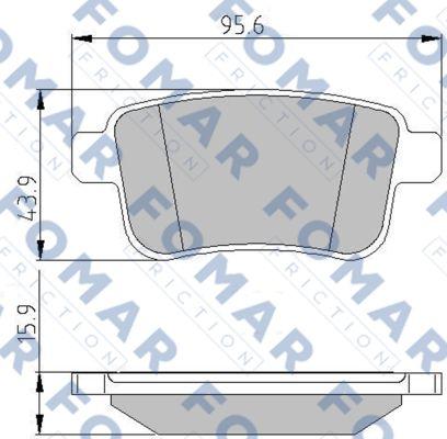 FOMAR Friction FO 935681 - Тормозные колодки, дисковые, комплект unicars.by