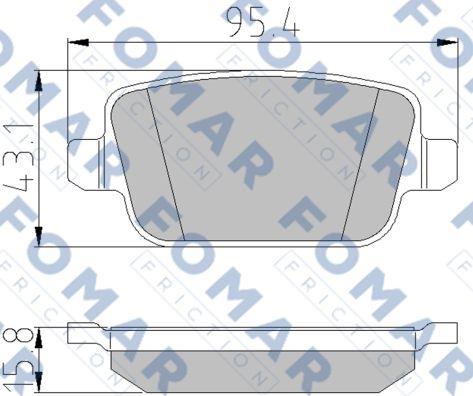 FOMAR Friction FO 930781 - Тормозные колодки, дисковые, комплект unicars.by