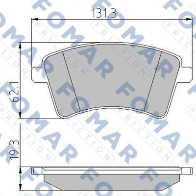 FOMAR Friction FO 931381 - Тормозные колодки, дисковые, комплект unicars.by