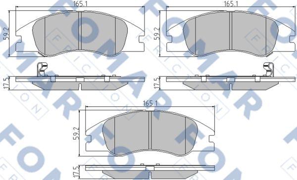 FOMAR Friction FO 932181 - Тормозные колодки, дисковые, комплект unicars.by