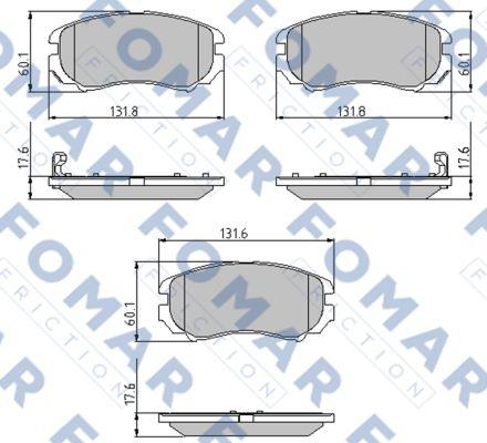 FOMAR Friction FO 932381 - Тормозные колодки, дисковые, комплект unicars.by