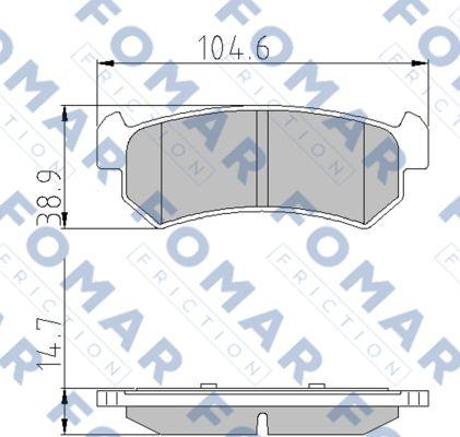 FOMAR Friction FO 929781 - Тормозные колодки, дисковые, комплект unicars.by