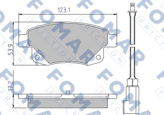 FOMAR Friction FO 925281 - Тормозные колодки, дисковые, комплект unicars.by