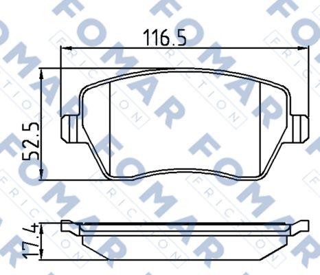 FOMAR Friction FO 921181 - Тормозные колодки, дисковые, комплект unicars.by