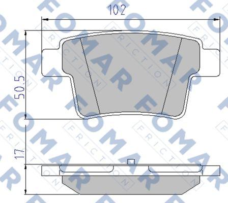 FOMAR Friction FO 928581 - Тормозные колодки, дисковые, комплект unicars.by