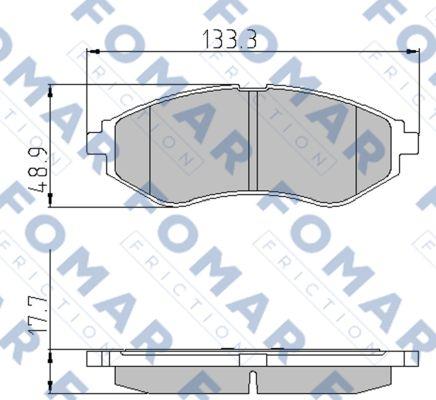 FOMAR Friction FO 923181 - Тормозные колодки, дисковые, комплект unicars.by