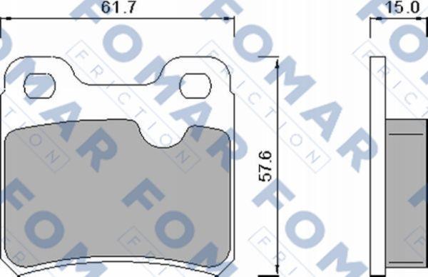 FOMAR Friction FO 445981 - Тормозные колодки, дисковые, комплект unicars.by