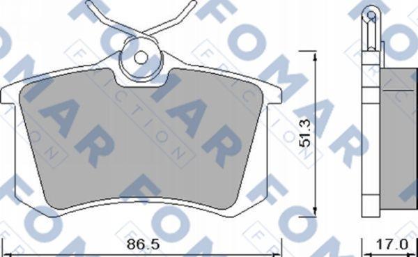 FOMAR Friction FO 448181 - Тормозные колодки, дисковые, комплект unicars.by