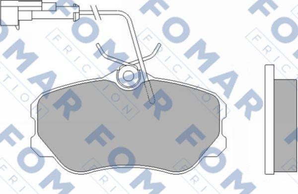 FOMAR Friction FO 455881 - Тормозные колодки, дисковые, комплект unicars.by