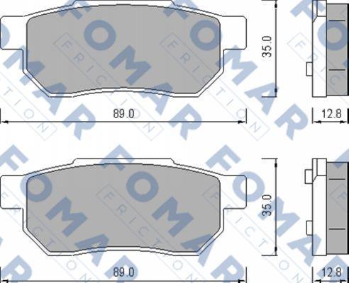 FOMAR Friction FO 456381 - Тормозные колодки, дисковые, комплект unicars.by