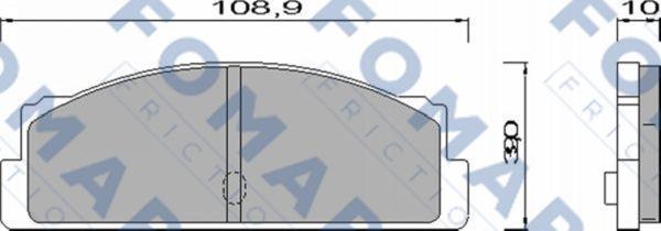 FOMAR Friction FO 451585 - Тормозные колодки, дисковые, комплект unicars.by