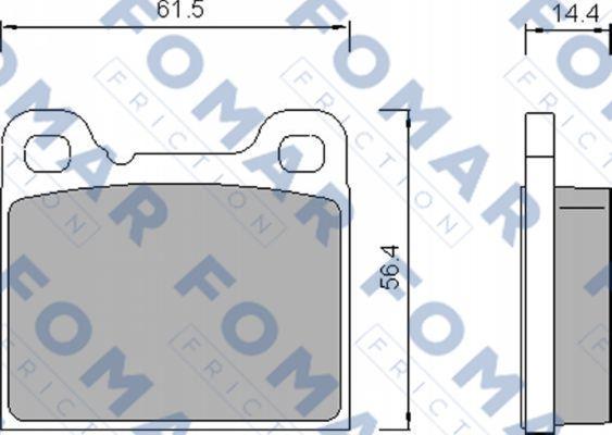 FOMAR Friction FO 458781 - Тормозные колодки, дисковые, комплект unicars.by