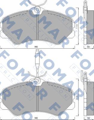 FOMAR Friction FO 467481 - Тормозные колодки, дисковые, комплект unicars.by