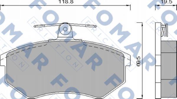 FOMAR Friction FO 432781 - Тормозные колодки, дисковые, комплект unicars.by