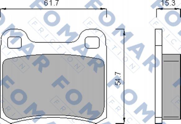 FOMAR Friction FO 474185 - Тормозные колодки, дисковые, комплект unicars.by