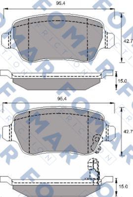 FOMAR Friction FO 691781 - Тормозные колодки, дисковые, комплект unicars.by