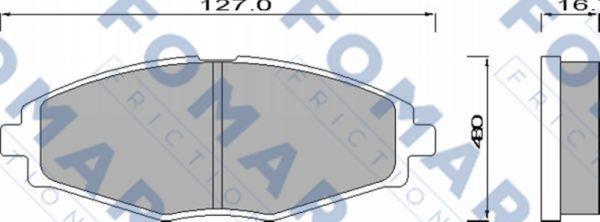 FOMAR Friction FO 642281 - Тормозные колодки, дисковые, комплект unicars.by