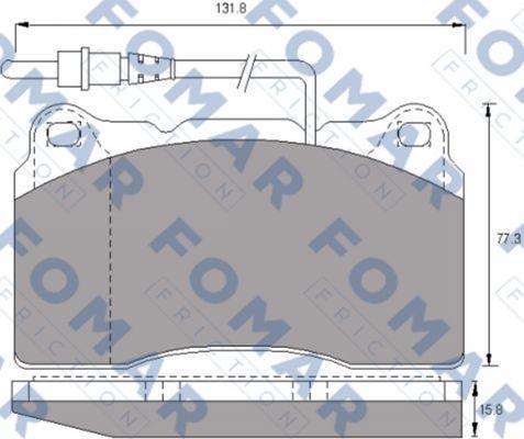 FOMAR Friction FO 687481 - Тормозные колодки, дисковые, комплект unicars.by