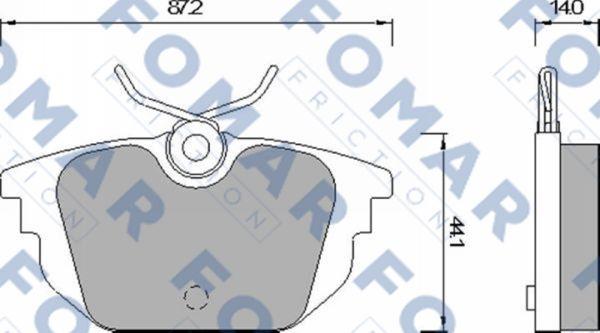 FOMAR Friction FO 677581 - Тормозные колодки, дисковые, комплект unicars.by