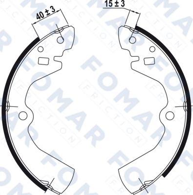 FOMAR Friction FO 0453 - Комплект тормозных колодок, барабанные unicars.by