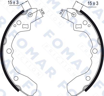 FOMAR Friction FO 0464 - Комплект тормозных колодок, барабанные unicars.by