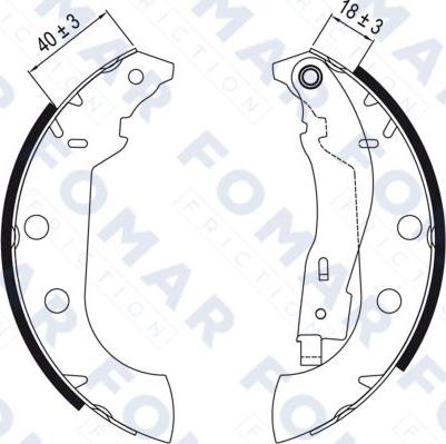 FOMAR Friction FO 0431 - Комплект тормозных колодок, барабанные unicars.by