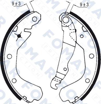 FOMAR Friction FO 0420 - Комплект тормозных колодок, барабанные unicars.by