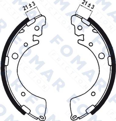 FOMAR Friction FO 0549 - Комплект тормозных колодок, барабанные unicars.by