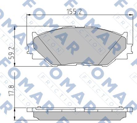 FOMAR Friction FO 892381 - Тормозные колодки, дисковые, комплект unicars.by