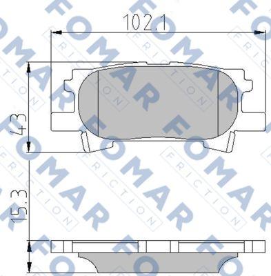 FOMAR Friction FO 892781 - Тормозные колодки, дисковые, комплект unicars.by