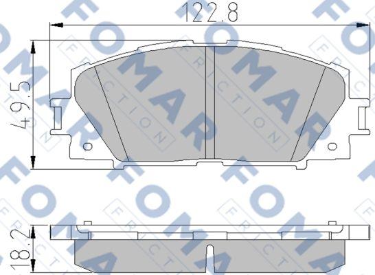 FOMAR Friction FO 838681 - Тормозные колодки, дисковые, комплект unicars.by