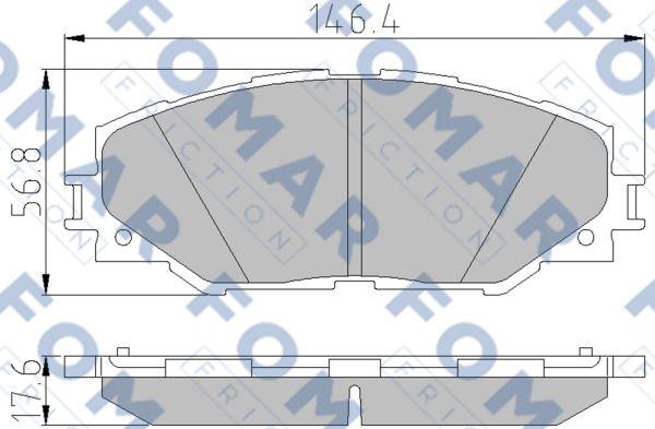 FOMAR Friction FO 838881 - Тормозные колодки, дисковые, комплект unicars.by