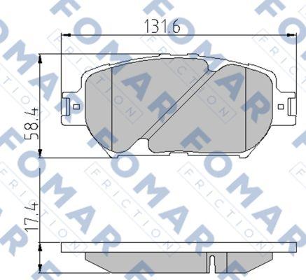 FOMAR Friction FO 832683 - Тормозные колодки, дисковые, комплект unicars.by