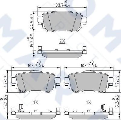 FOMAR Friction FO 266281 - Тормозные колодки, дисковые, комплект unicars.by