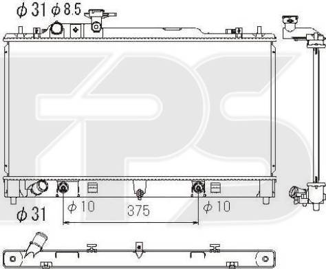 FPS FP 44 A851-X - Радиатор, охлаждение двигателя unicars.by