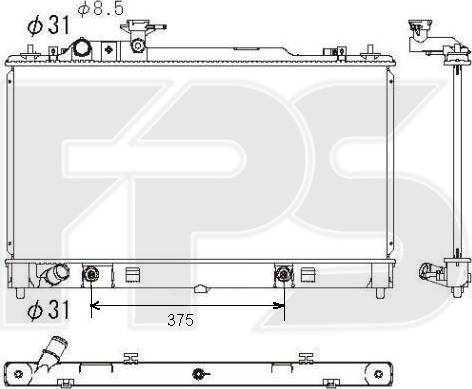 FPS FP 44 A347-X - Радиатор, охлаждение двигателя unicars.by