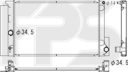 FPS FP 70 A261-X - Радиатор, охлаждение двигателя unicars.by