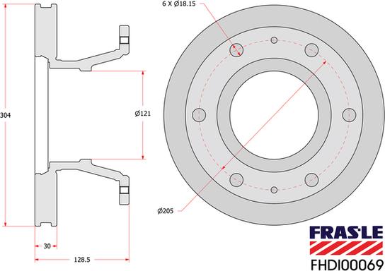 FRAS-LE FHDI00069 - Тормозной диск unicars.by