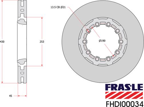 FRAS-LE FHDI00034 - Тормозной диск unicars.by