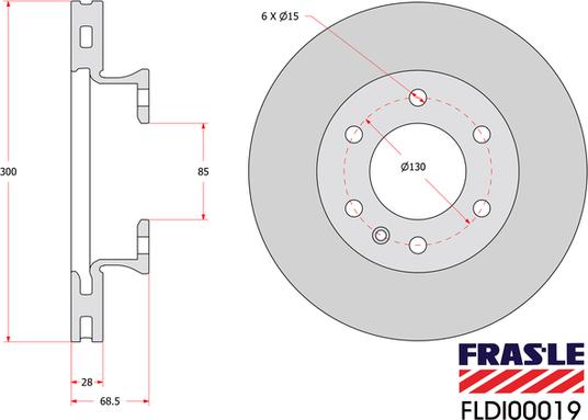 FRAS-LE FLDI00019 - Тормозной диск unicars.by