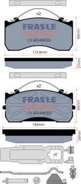 FRAS-LE PD/533-K020-CV - Тормозные колодки, дисковые, комплект unicars.by