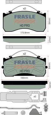 FRAS-LE PD/533-K020-HD - Тормозные колодки, дисковые, комплект unicars.by