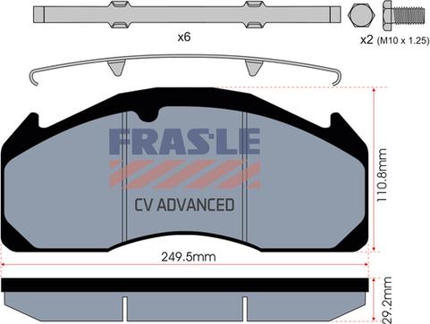 FRAS-LE PD/529-K008-CV - Тормозные колодки, дисковые, комплект unicars.by