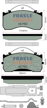 FRAS-LE PD/526-K020-HD - Тормозные колодки, дисковые, комплект unicars.by