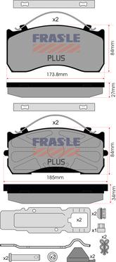 FRAS-LE PD/526-K020-PLUS - Тормозные колодки, дисковые, комплект unicars.by