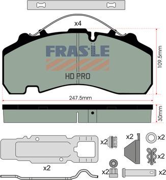 FRAS-LE PD/141-K021-HD - Тормозные колодки, дисковые, комплект unicars.by