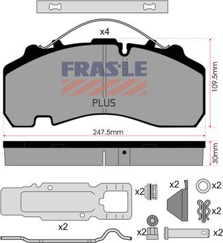 FRAS-LE PD/141-K021-PLUS - Тормозные колодки, дисковые, комплект unicars.by