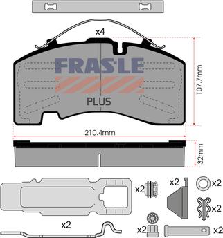 FRAS-LE PD/147-K023-PLUS - Тормозные колодки, дисковые, комплект unicars.by