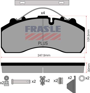 FRAS-LE PD/116-K020-PLUS - Тормозные колодки, дисковые, комплект unicars.by