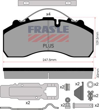 FRAS-LE PD/116-K021-PLUS - Тормозные колодки, дисковые, комплект unicars.by